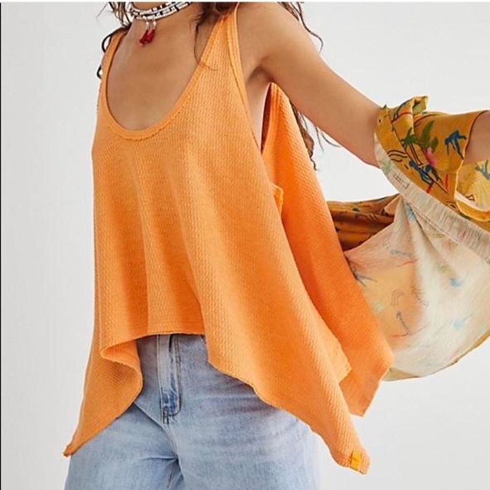 NWT Free People Sing Lala Orange Tank
